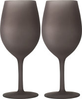 Set de verres à vin PC BRUNNER satin marron, 600 ml