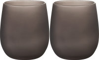 Set de verres à eau PC BRUNNER satin marron, 350 ml