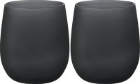 Set de verres à eau PC BRUNNER satin noir, 350 ml