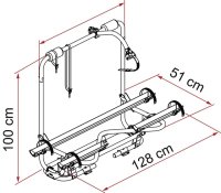 Fahrradträger FIAMMA Carry Bike Caravan XL A Pro 300, 2 Räder Traglast 50 kg Farbe deep black