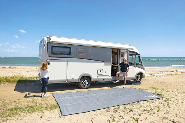 Roof awning FIAMMA F80 L 550 x 275 cm Fabric col. royal grey Housing col. polar white