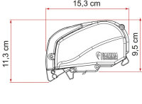 Wall awning Fiamma F45 polar white 260 VW T5 California awn. length 263 cm Pull-out 200 cm col. roy. grey