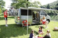 Wall awning Fiamma F45 polar white 260 VW T5 California awn. length 263 cm Pull-out 200 cm col. roy. grey