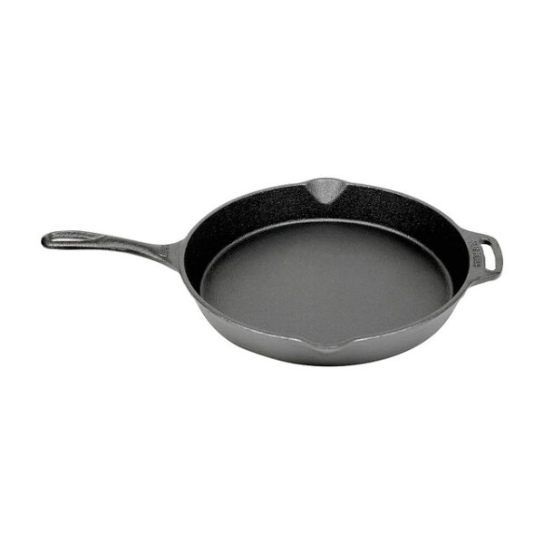 Skillet VALHAL OUTDOOR Cast iron with steel & handle 2 spouts diam. 30 cm