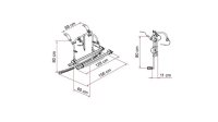 Bicycle rack FIAMMA Carry Bike Ford Custom / Custom Nugget Plus 50 kg 2 bikes col. aluminium