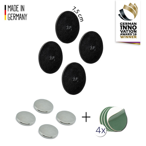 Magnet-POWER-Bundle silwy BLACK en noir Ensemble 12 pcs _4 aimants ch, tampons et points adhésifs_