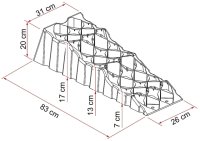 Levelling ramp Fiamma Level Up Premium Load cap. each 2,500 kg Colour grey Content 2 pieces