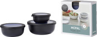 Multi bowl set MEPAL Cirqula round 3 pcs colour nordic black