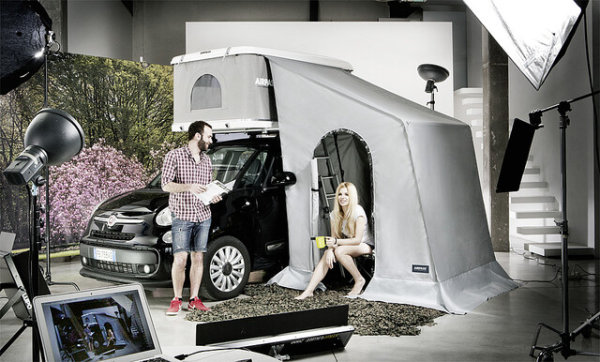 Awning AirPass for cars for roof tent max. height 170 cm Colour grey