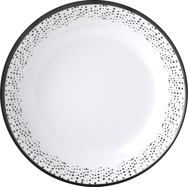 Assiette creuse mélam. Brunner Pralin, diam. 21 cm blanc/noir