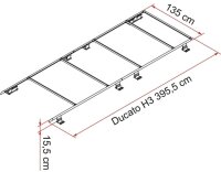Syst. galerie de toit Fiamma Rail de toit Ducato H3