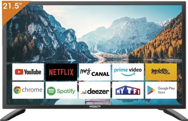 Fernseher ANTARION Smart TV 22 Zoll, DVBT-2 Farbe schwarz