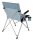 Chaise pliable Eurotrail Arras bleu ciel/noir