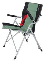 Chaise pliable Eurotrail Arras vert marin/noir