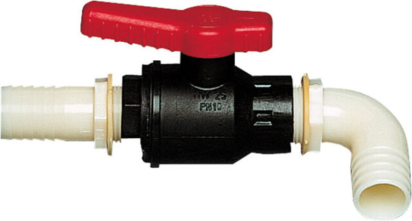 Outlet spigot angled 30 mm , 1 inch connection