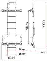 Heckleiter FIAMMA  Deluxe DJ Ducato ab 06/2006 Farbe silber