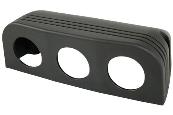 Boîtier triple montage en saillie noir