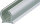 Rail pare-vent aluminium 2m, argent