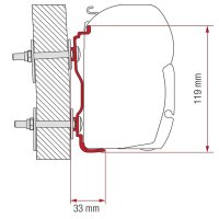 Adapter Fiamma 450 cm Hymer ab 2016 für F45 / F70