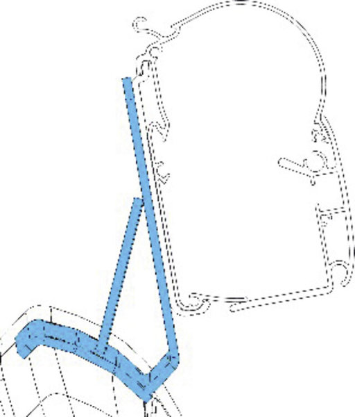 Dometic awning adapter PR for Ducato H2 roof rack