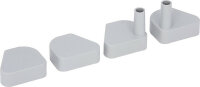 End caps PVC Colour grey 4 pcs