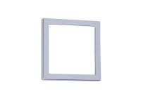 Cover frame simple 1 pcSB silver chrom smooth