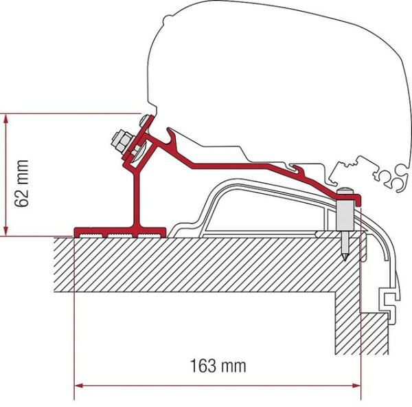 Fiamma Adapter Halterung Kit F65 / F80 für Hobby Premium Ontour