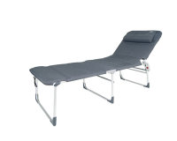 Chaise longue 3 pieds Crespo Air-Deluxe Alu anthracite