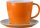 Cup with melamine saucer 250 ml col. orange