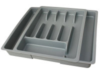 Cutlery tray extendable col. grey