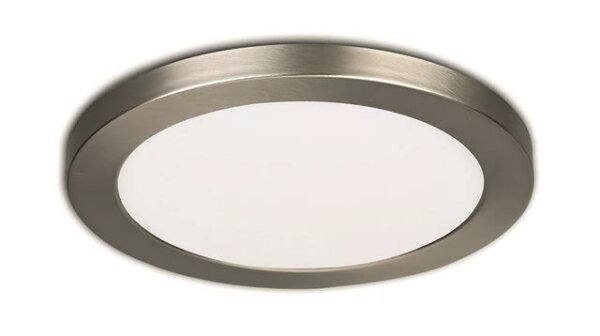 LED surface-mntd/recessed SCL Slim Flex, 12 W, 3000 K, brushed nickel