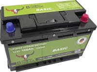 Batterie BullTron Basic 100 Ah LiFePO4 12,8 V Akku mit...