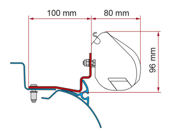 Awning adapter FIAMMA Kit Campérêve Cap Road for wall awning F35 Pro - 2 pcs