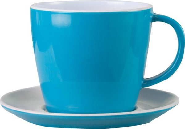 Tasse mit Untertasse BRUNNER Aquarius, Farbe blau