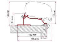 Kit adaptateur FIAMMA, 3 pcs Caravan Roof