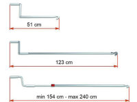 Manivelle télescopique Longueur 154-250 cm