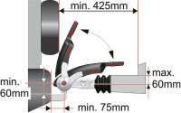 Safety coupling Al-Ko AKS 3004 horizontal / crossed black handle