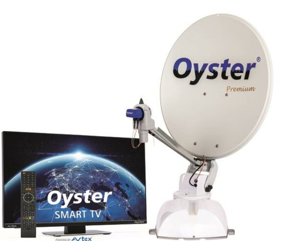 Sat. system automatic Oyster 65 Single LNB SKEW incl. Oyster Smart TV 21.5 inch