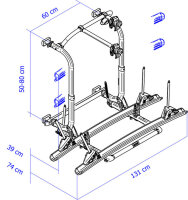 Fahrradträger Thule Elite G2 kurze Version 2 Räder Traglast 60 kg