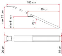 Carry Ramp Rampe avec support