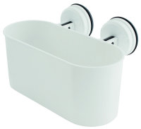 Eurotrail oval storage box with suct. cup col. white