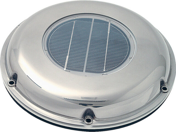 Ventilateur solaire chromé extra plat