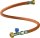 High-pressure hose 450 mm Connection G.12 Germany / Austria with hose rupture protection