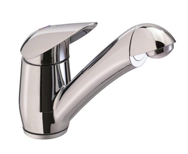 Mitigeur mono-levier Reich Pelikan court chromé