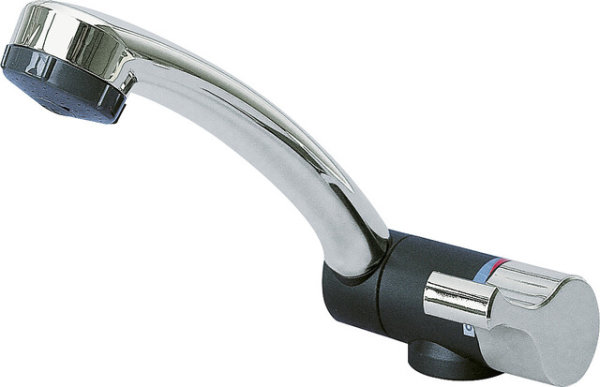 Reich single-lever mixer tap Duett Colour chrome / black
