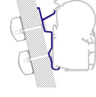Awning adapter Dometic PR2000, PR2500 for Fiat Ducato H3,...