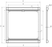 Fensterrollo Dometic DB1R 980 x 530 mm Farbe cremeweiß