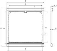 Store pr lucarne Dometic DB1R 470 x 480 mm blanc crème