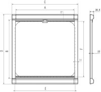 Dometic DB1R rooflight rollerblind 410 x 480 mm colour creme white