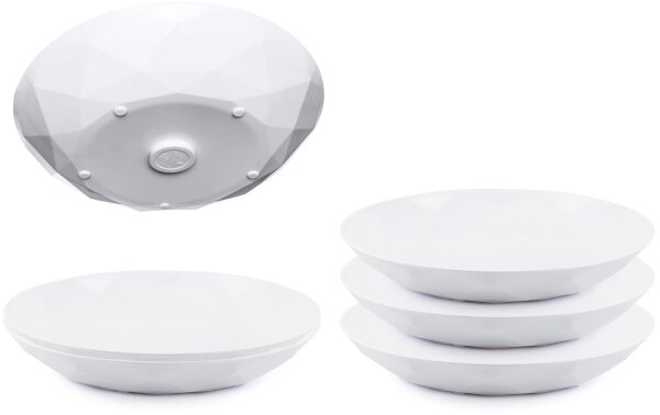 Assiette magn univers. silwy lot de 6, coul. blanc